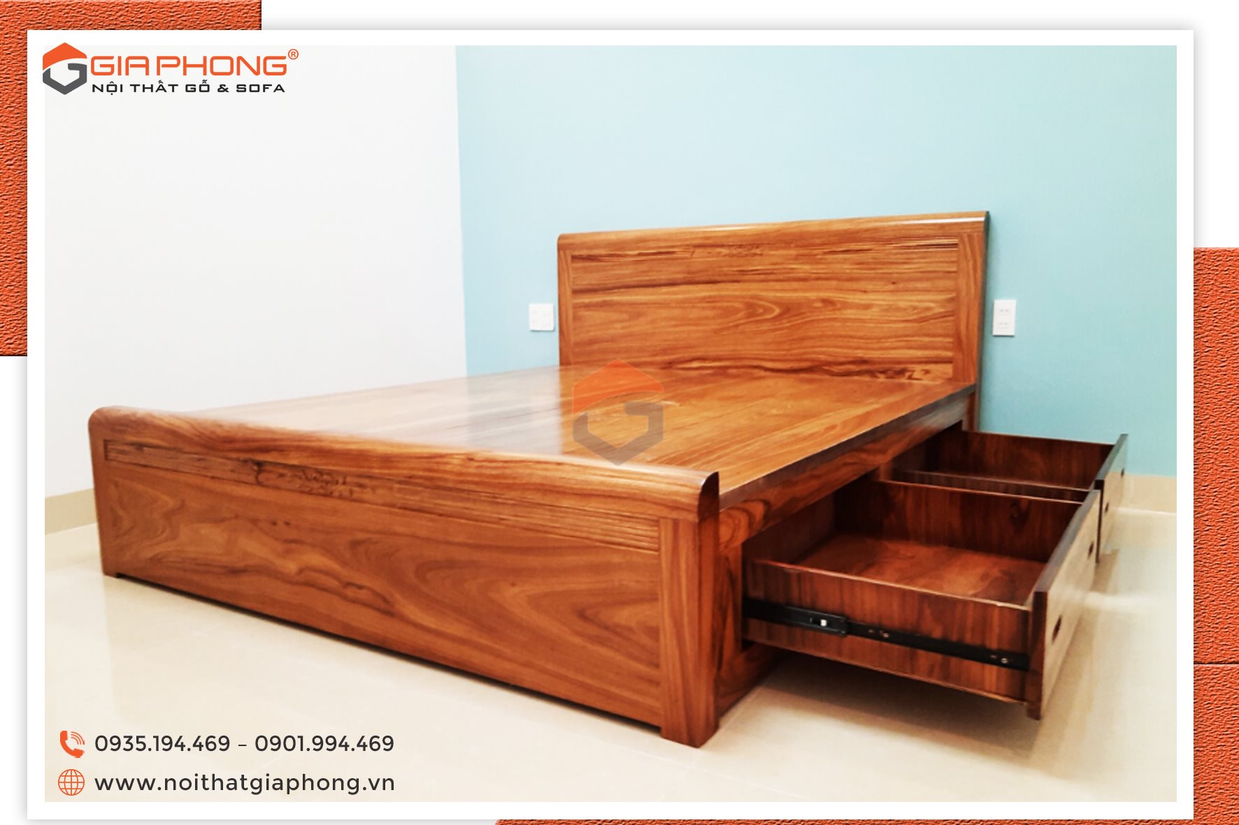 Giường gỗ có ngăn kéo - Sự lựa chọn tiện ích cho căn phòng