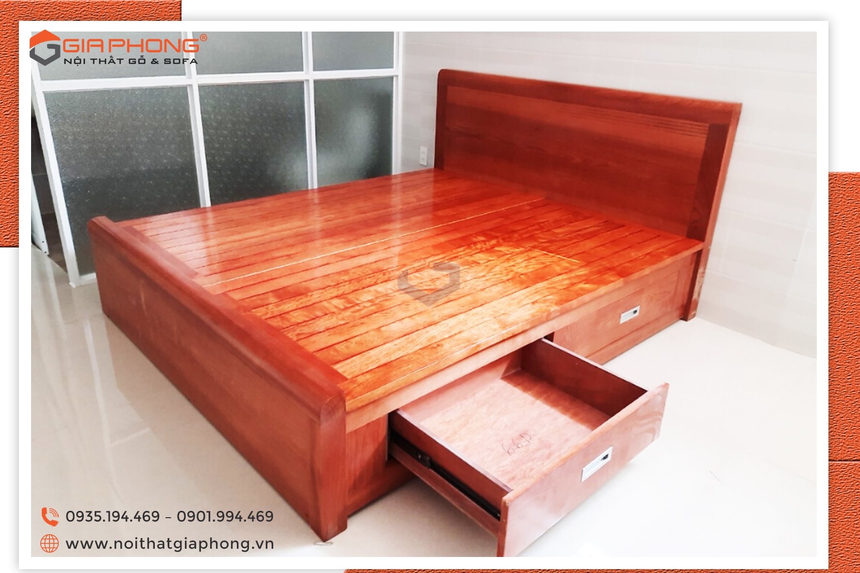 Giường gỗ có ngăn kéo - Sự lựa chọn tiện ích cho căn phòng