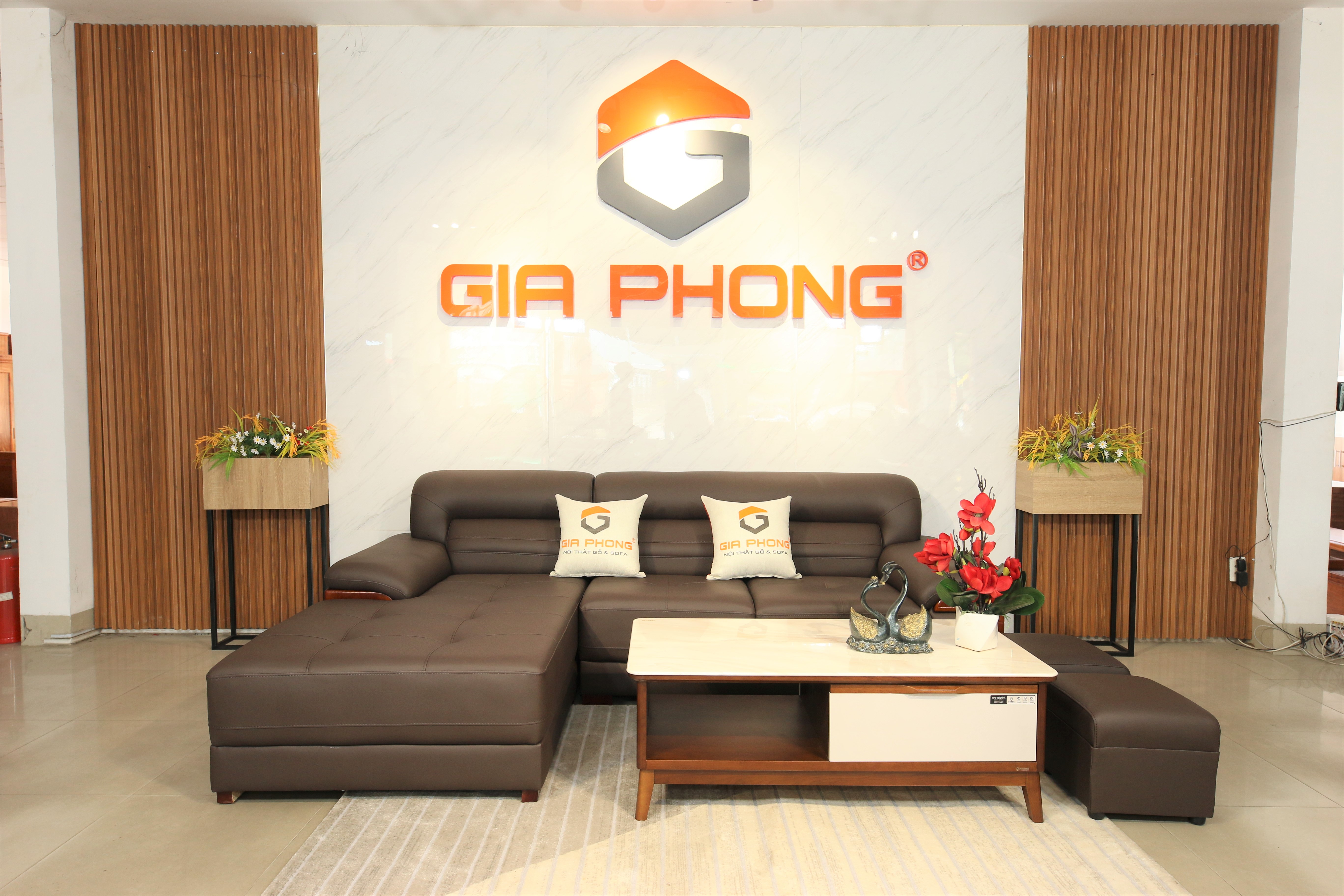 Sofa da tay bọc gỗ SF1407C#