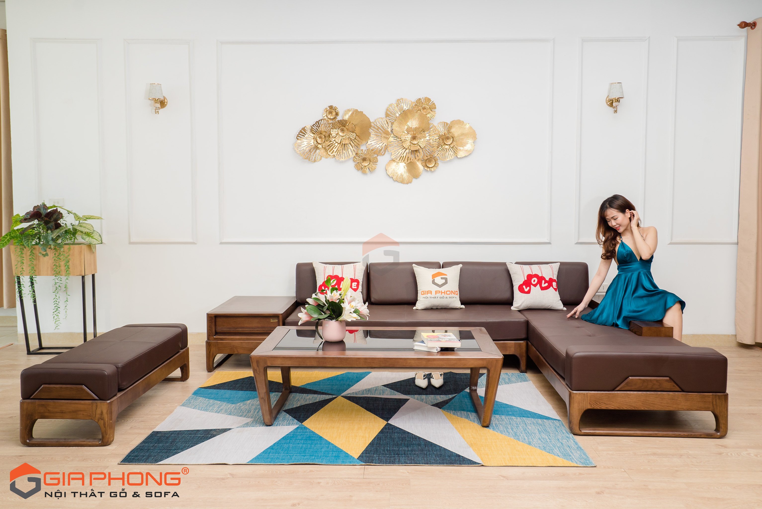Sofa Gỗ Sồi PMOC V9