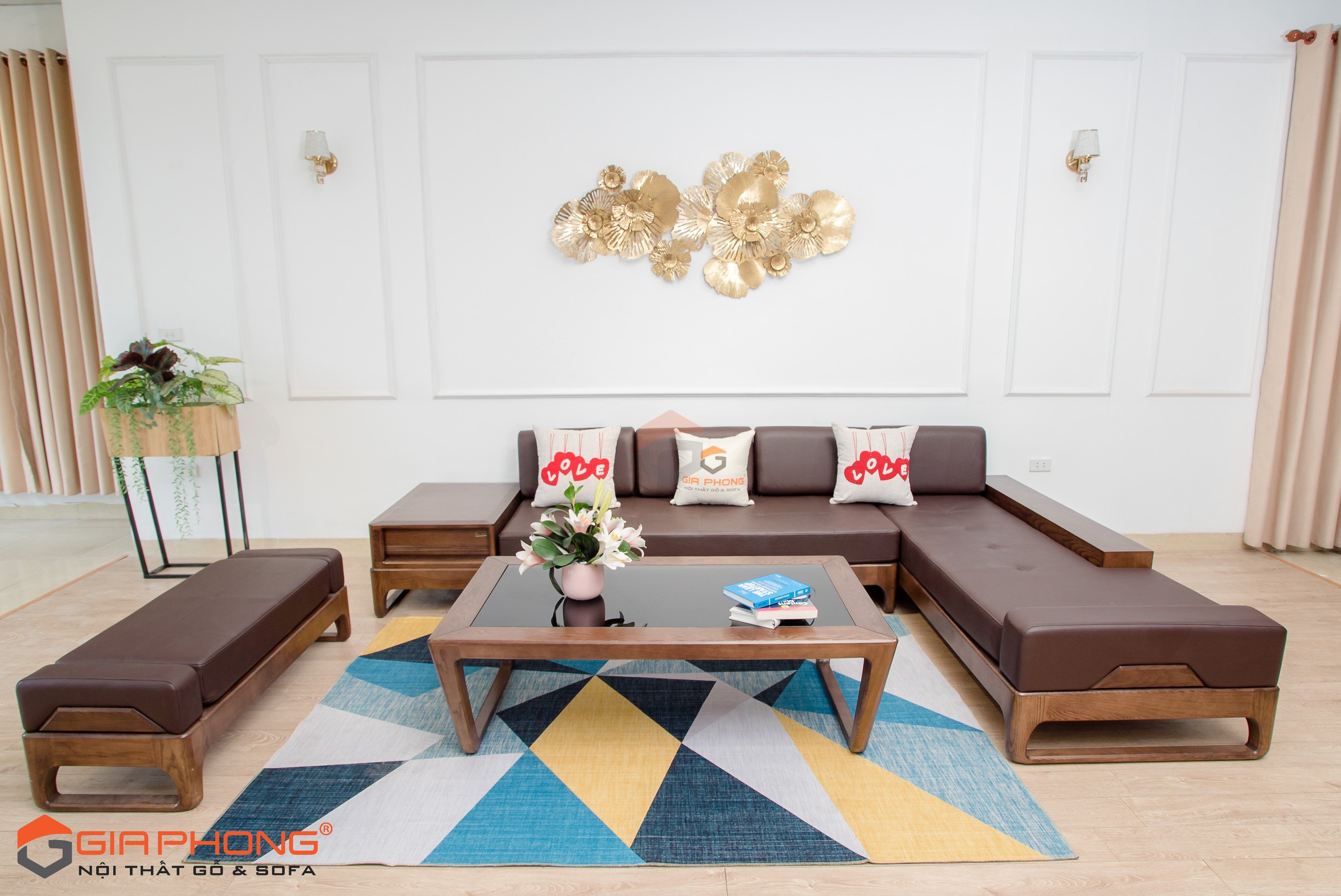 Sofa Gỗ Sồi PMOC V9