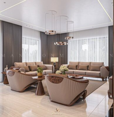 Sofa gỗ óc chó Amelie