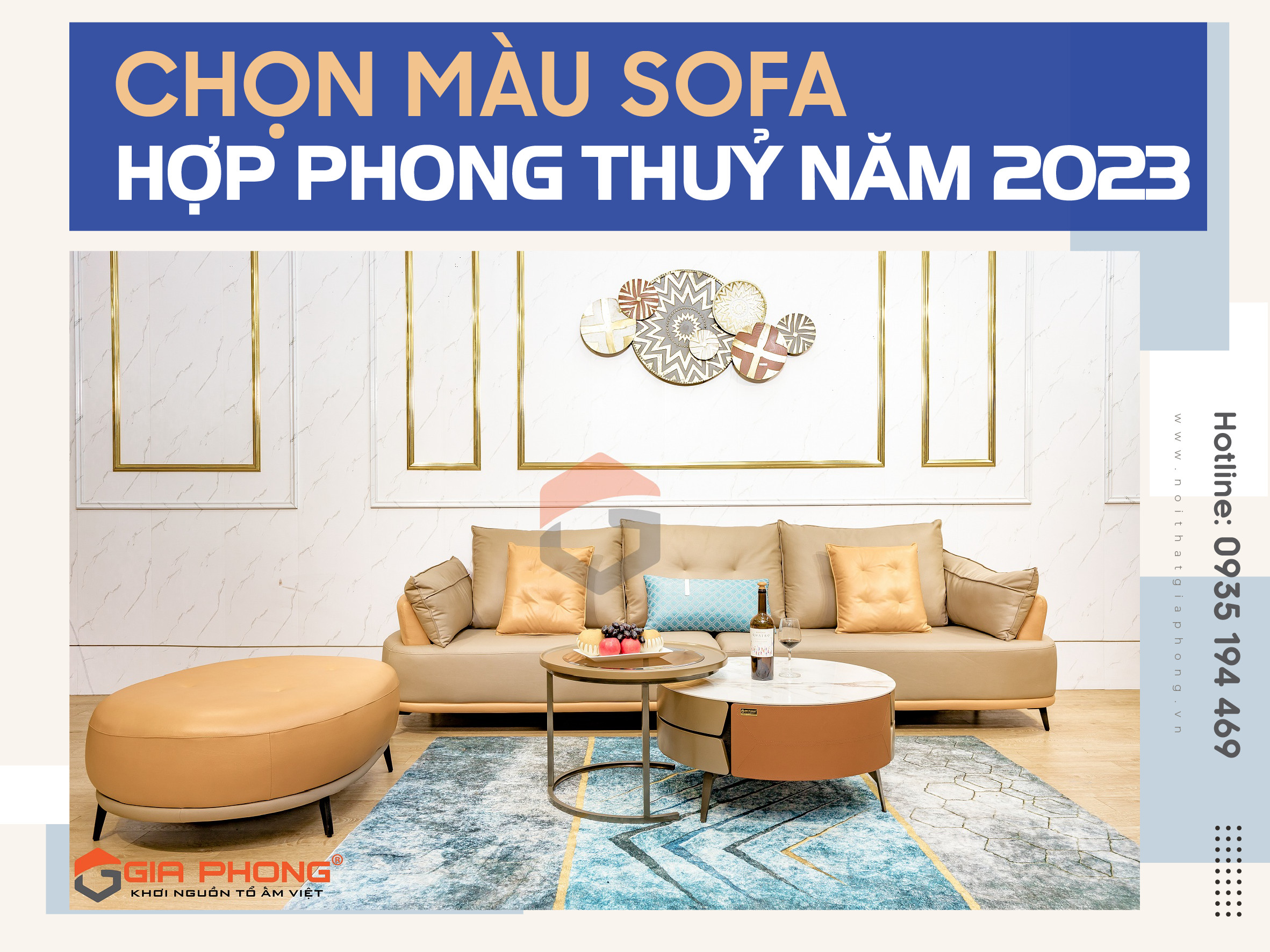 CHỌN MÀU SOFA HỢP PHONG THỦY NĂM 2023.