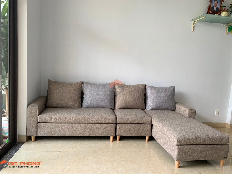 Bàn giao mẫu sofa nỉ cho khách hàng Chị Thanh tại Hòa Liên - Đà Nẵng