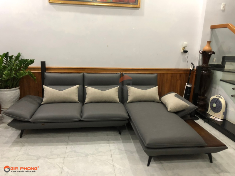 Bàn giao Bộ Sofa da QV9009 cho khách hàng chị Trang tại Cẩm Lệ - Đà Nẵng