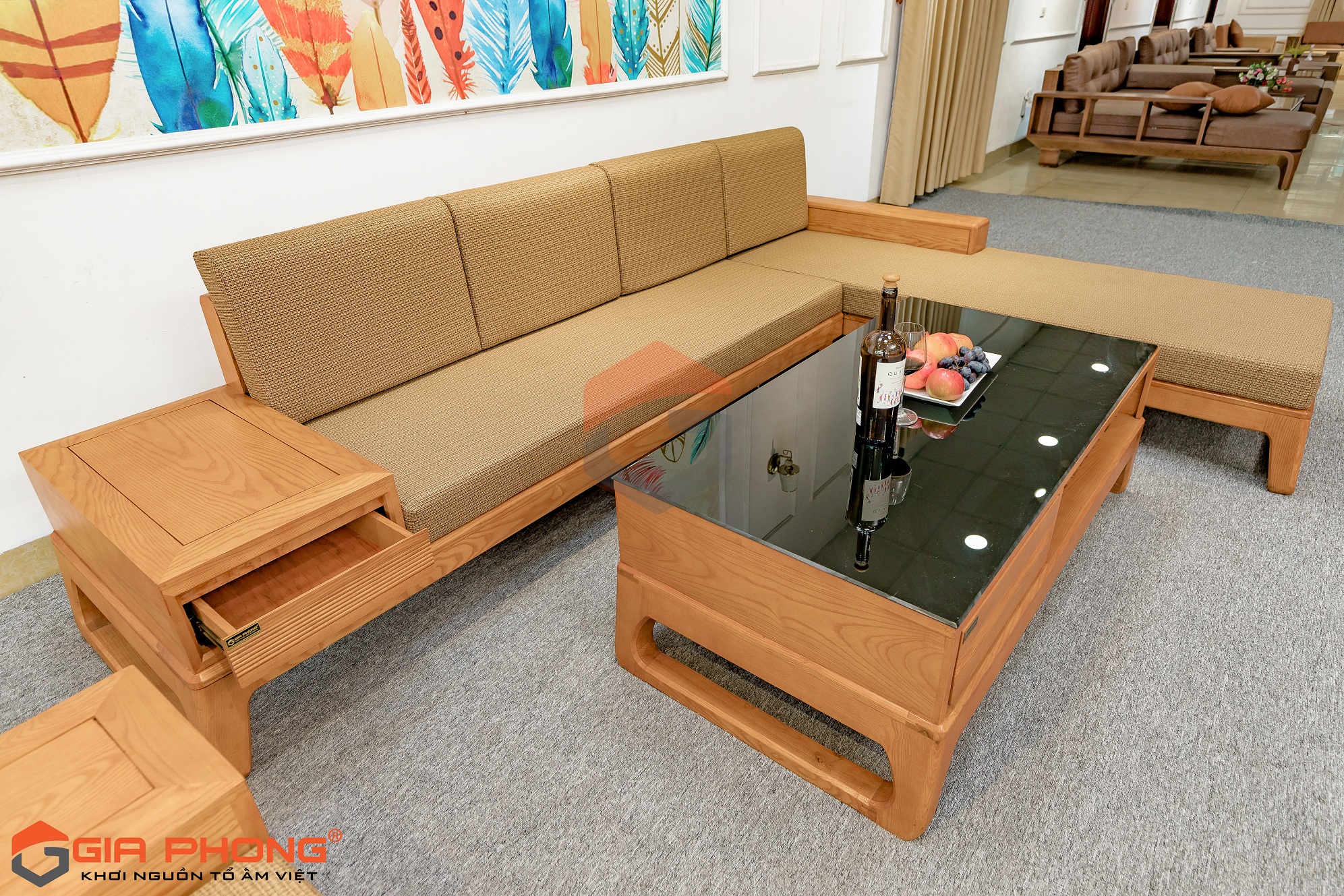 Sofa Gỗ Sồi BKS28