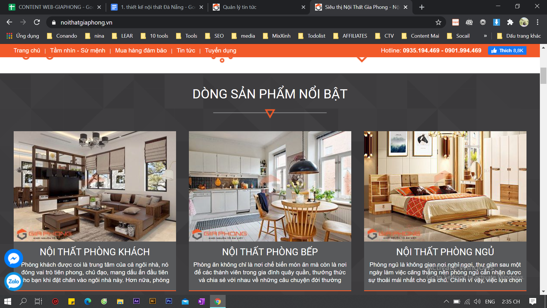 Website cần phải rõ ràng