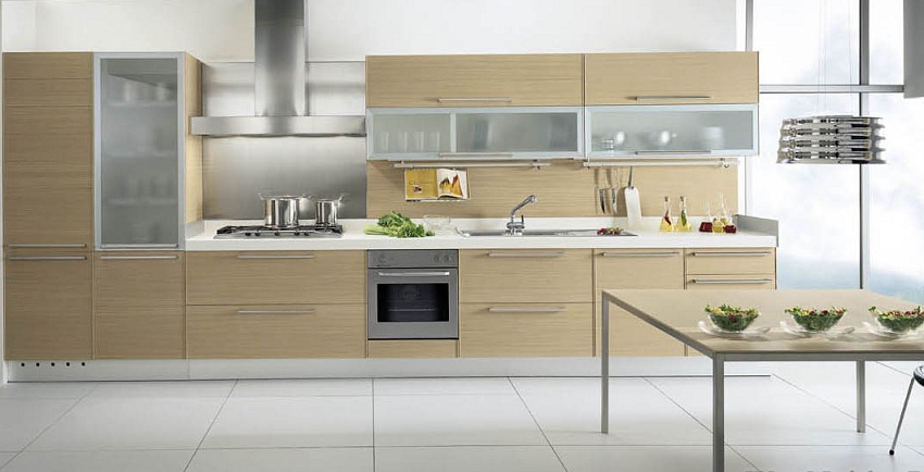 Tủ bếp nhôm kính đa năng giúp căn bếp gọn gàn