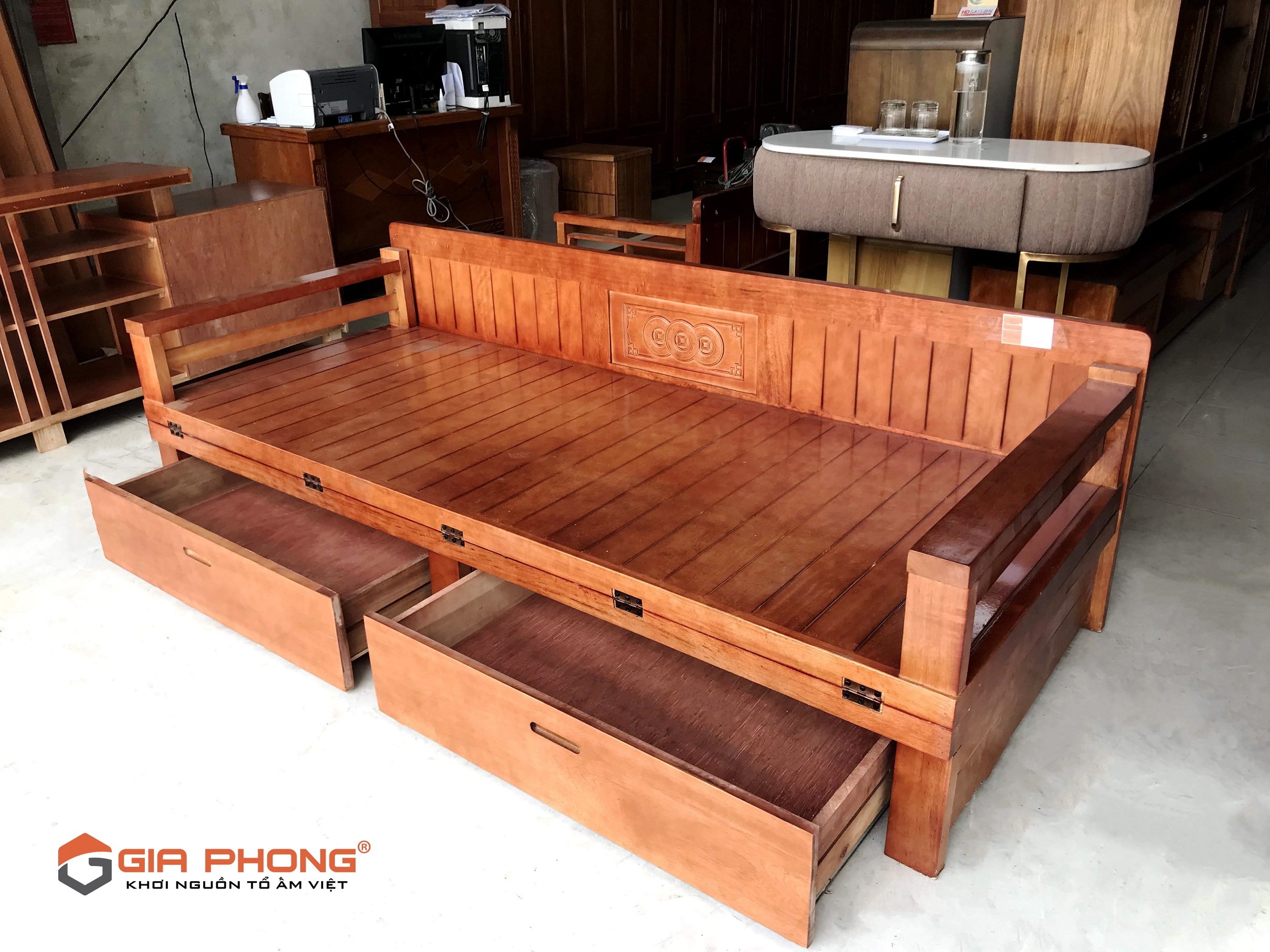 Salon Giường Gỗ Giàng 002#