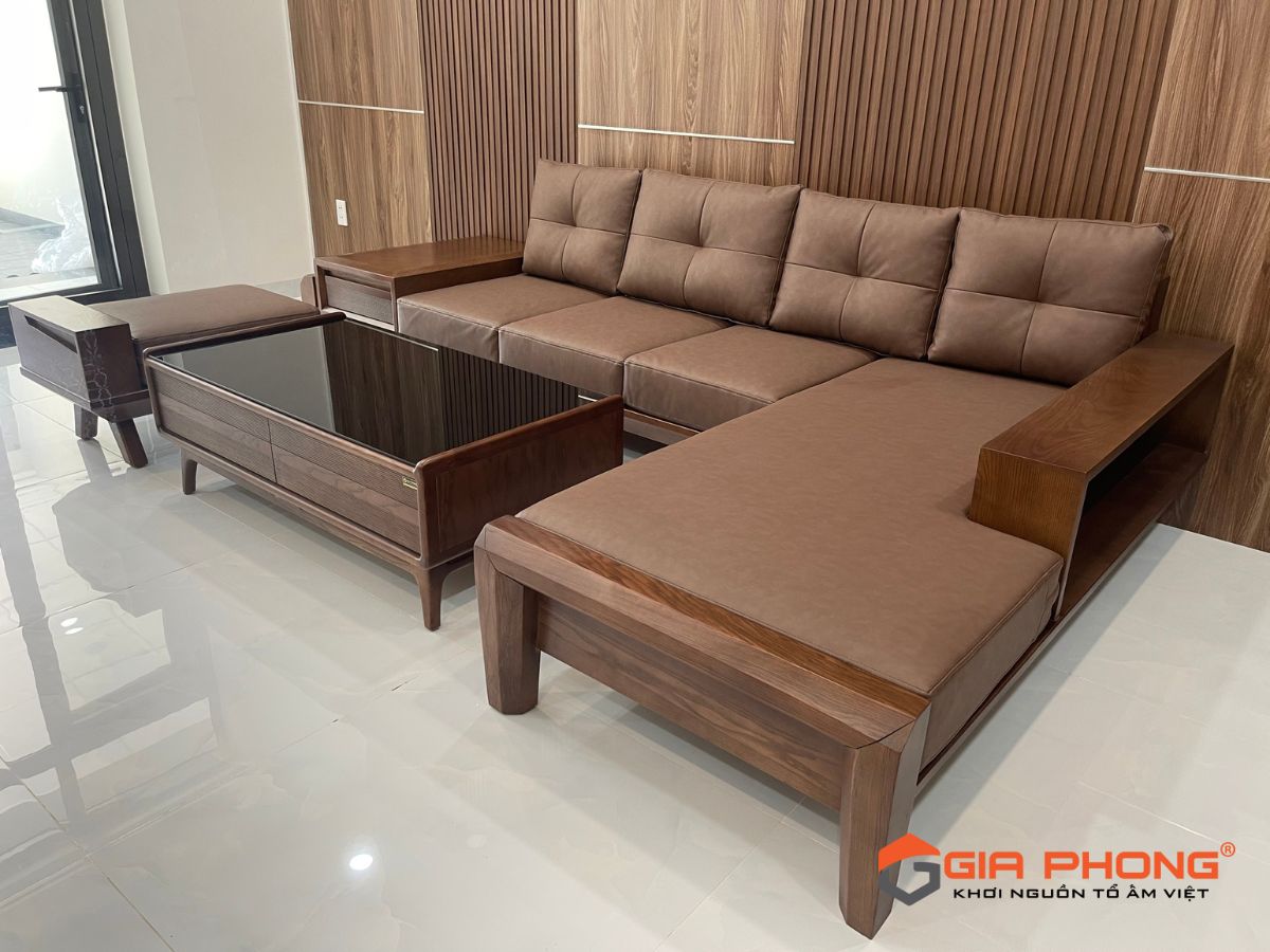 Bàn giao Bộ Sofa Gỗ 178 tại nhà Anh Tuệ