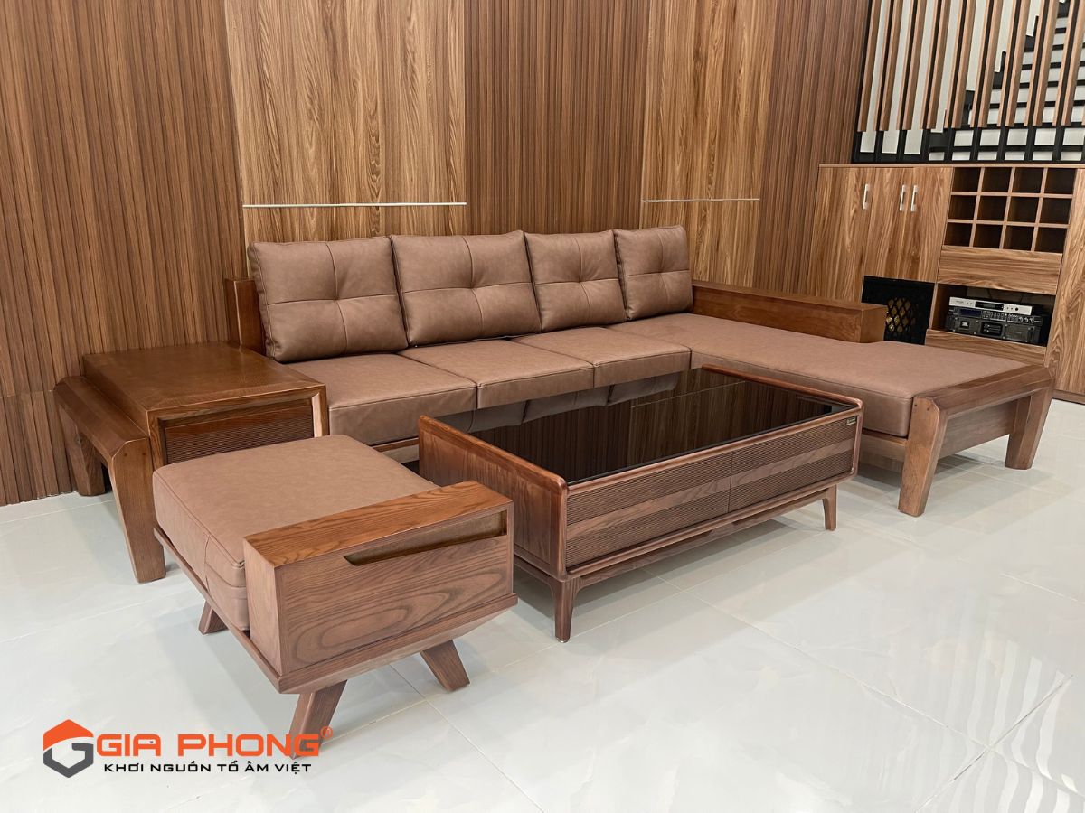 Bàn giao Bộ Sofa Gỗ 178 tại nhà Anh Tuệ
