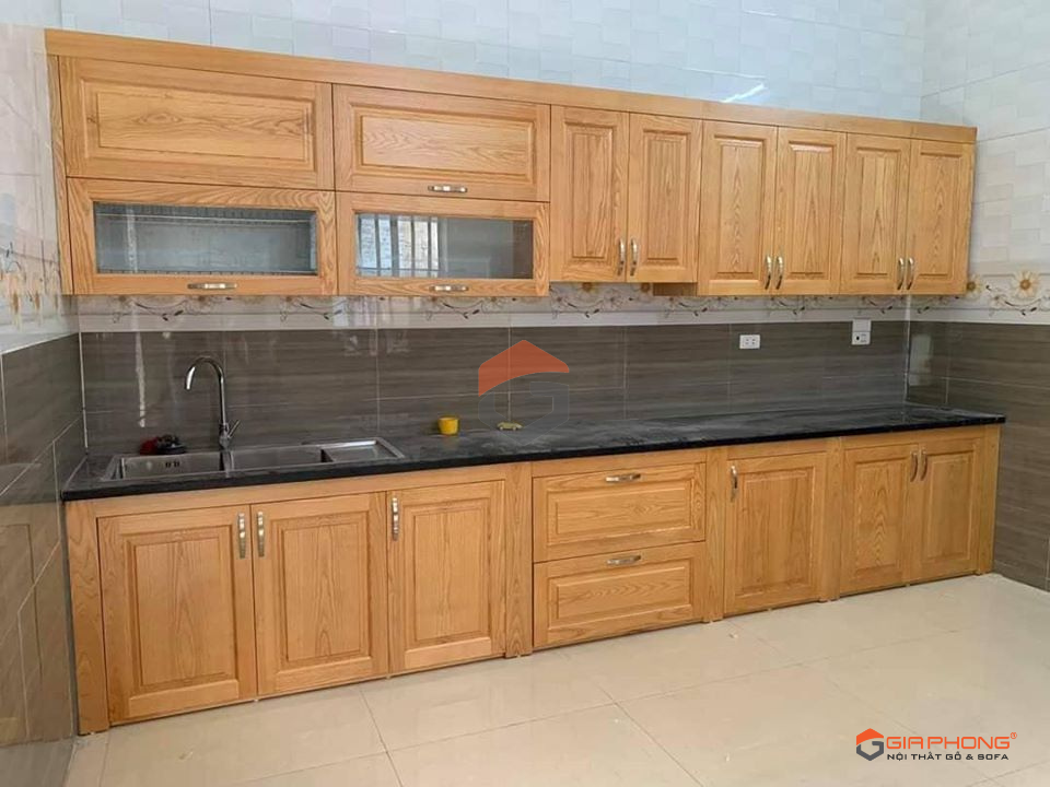 Tủ Bếp Gỗ Sồi 003#