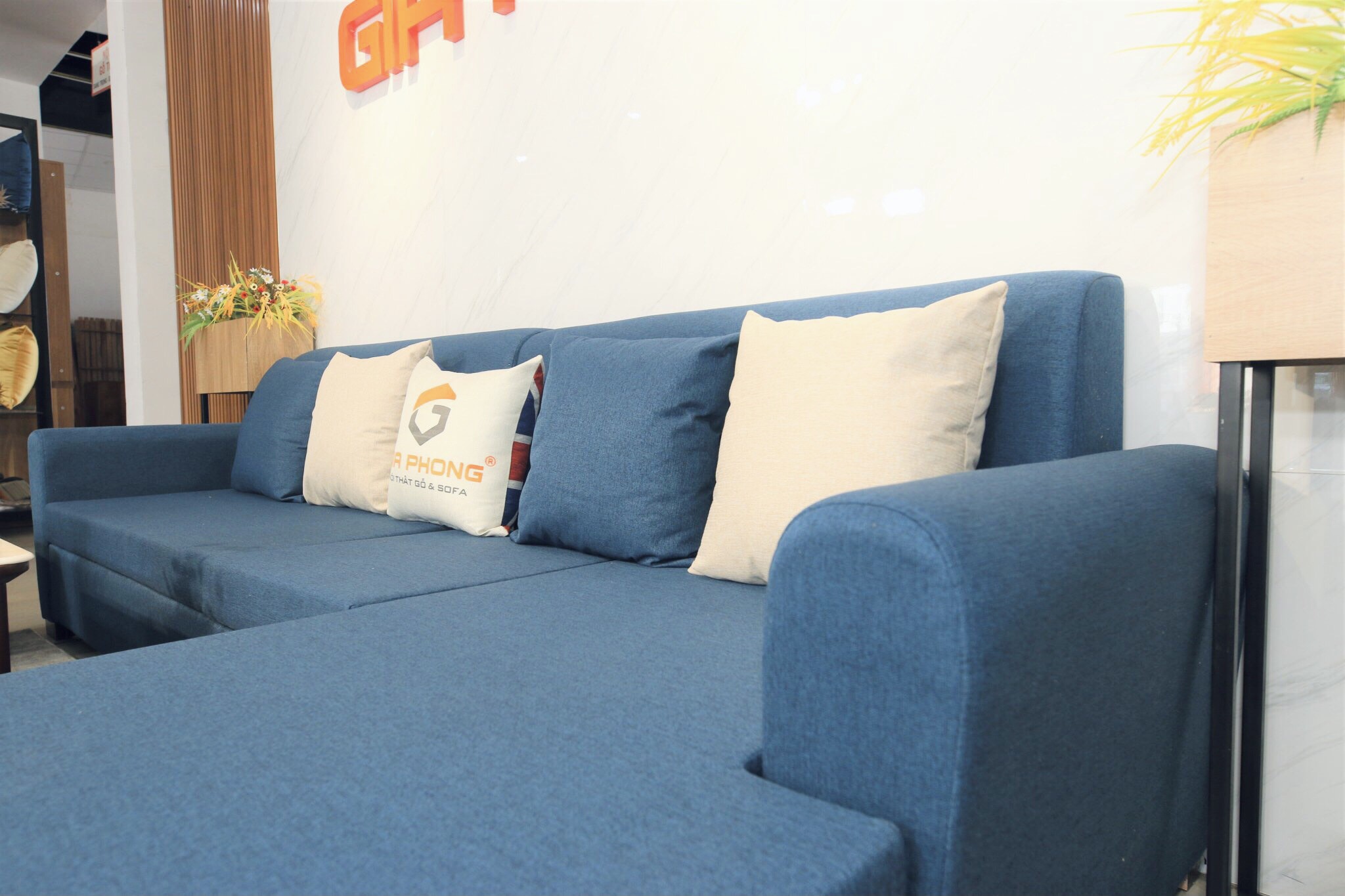 sofa nỉ tay vuông SF1907