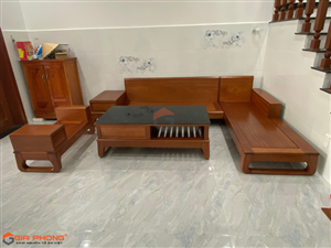 Bàn giao Bộ sofa gỗ cho khách hàng anh Quảng tại Hòa Phước - Đà Nẵng.