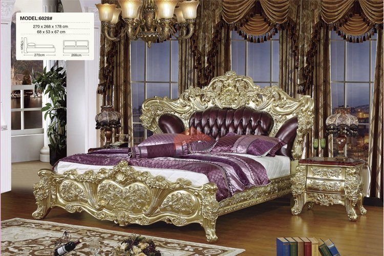 Giường ngủ tân cổ điển 6028