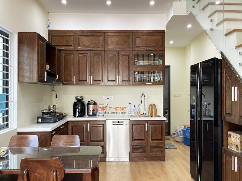 Thiết kế nhà bếp gỗ tự nhiên