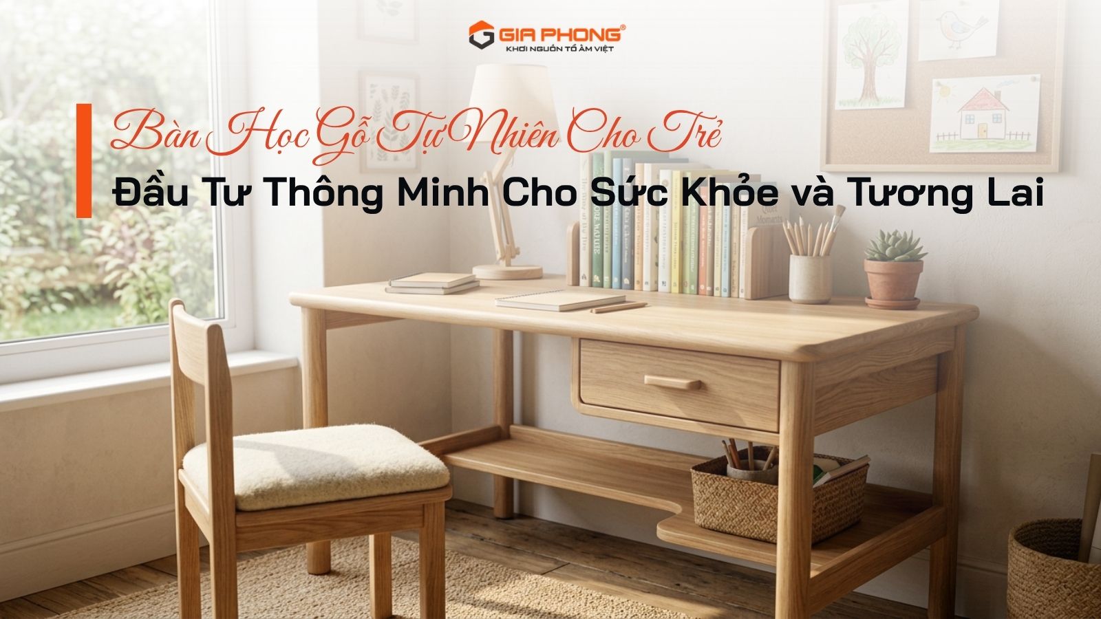 Bàn Học Gỗ Tự Nhiên