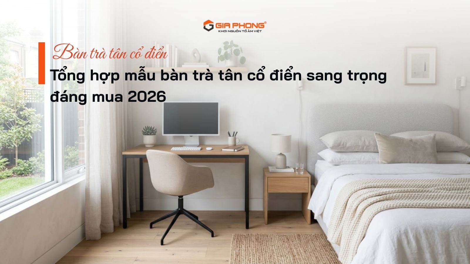 Bố trí bàn làm việc trong phòng ngủ: Tối ưu không gian - 1