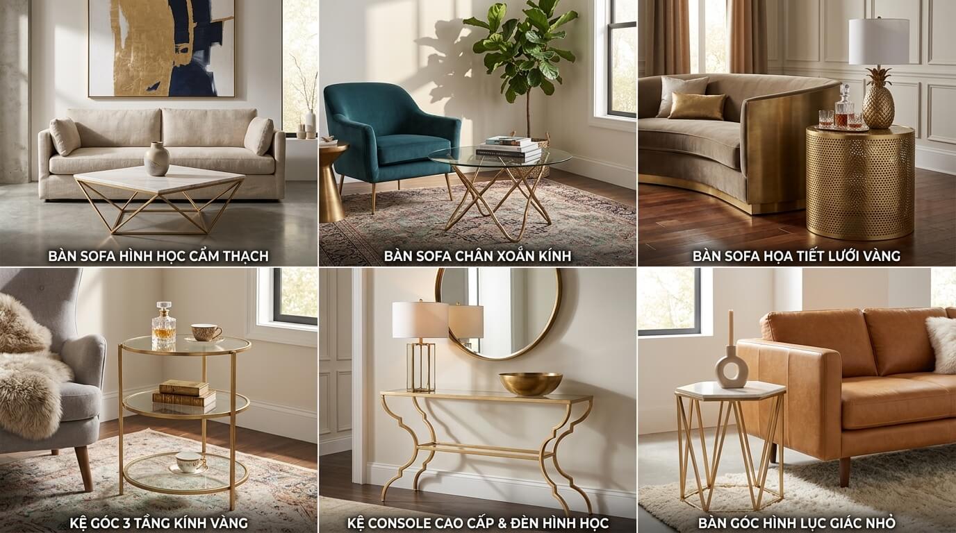 Tổng hợp một số mẫu bàn trà chân sắt được ưa chuộng hiện nay