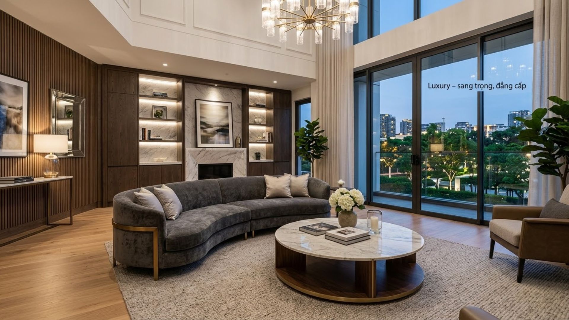 Phong cách Luxury tạo dấu ấn bằng chất liệu cao cấp, cách phối màu tinh tế và khả năng kiểm soát điểm nhấn