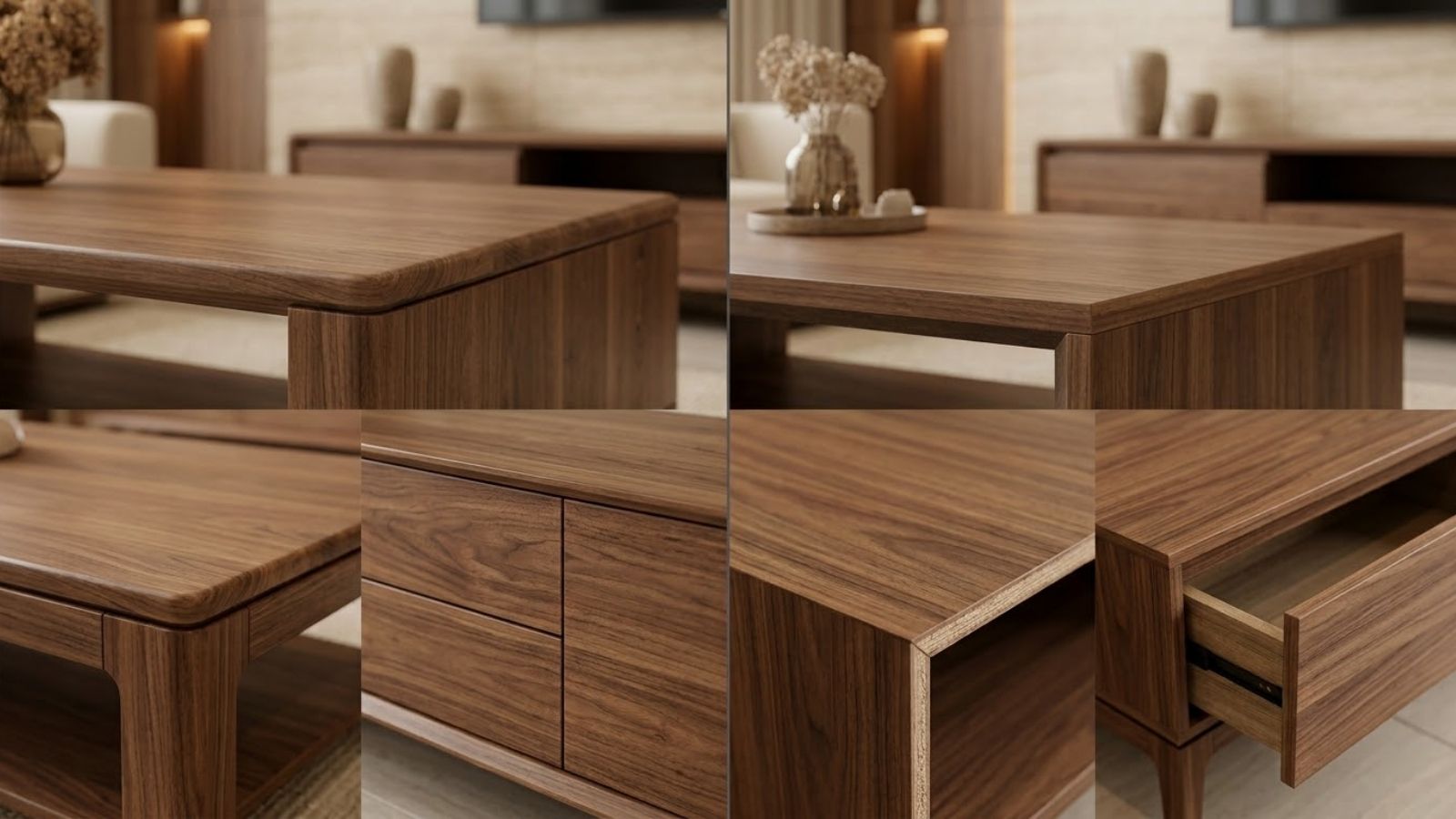 So sánh gỗ óc chó tự nhiên và gỗ óc chó Veneer