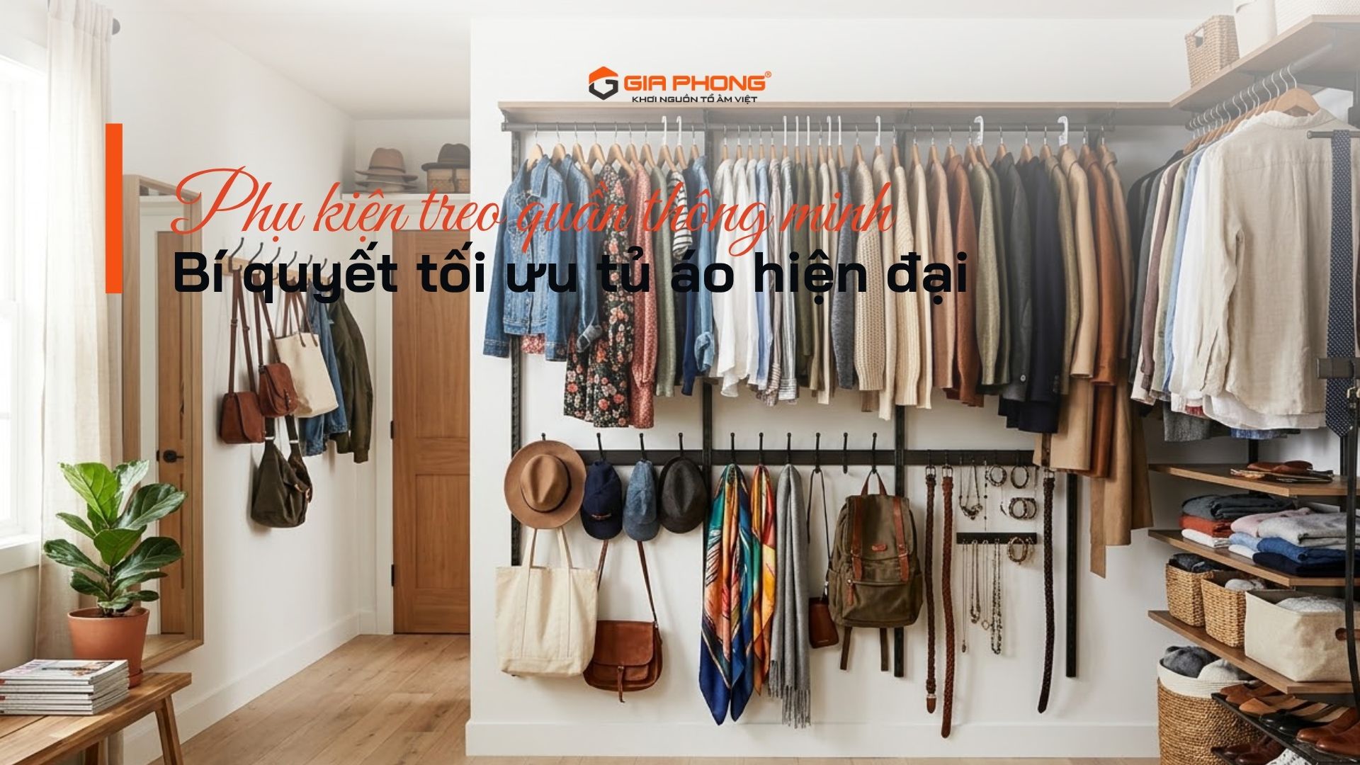 Phụ kiện treo quần thông minh: Bí quyết tối ưu tủ áo hiện đại