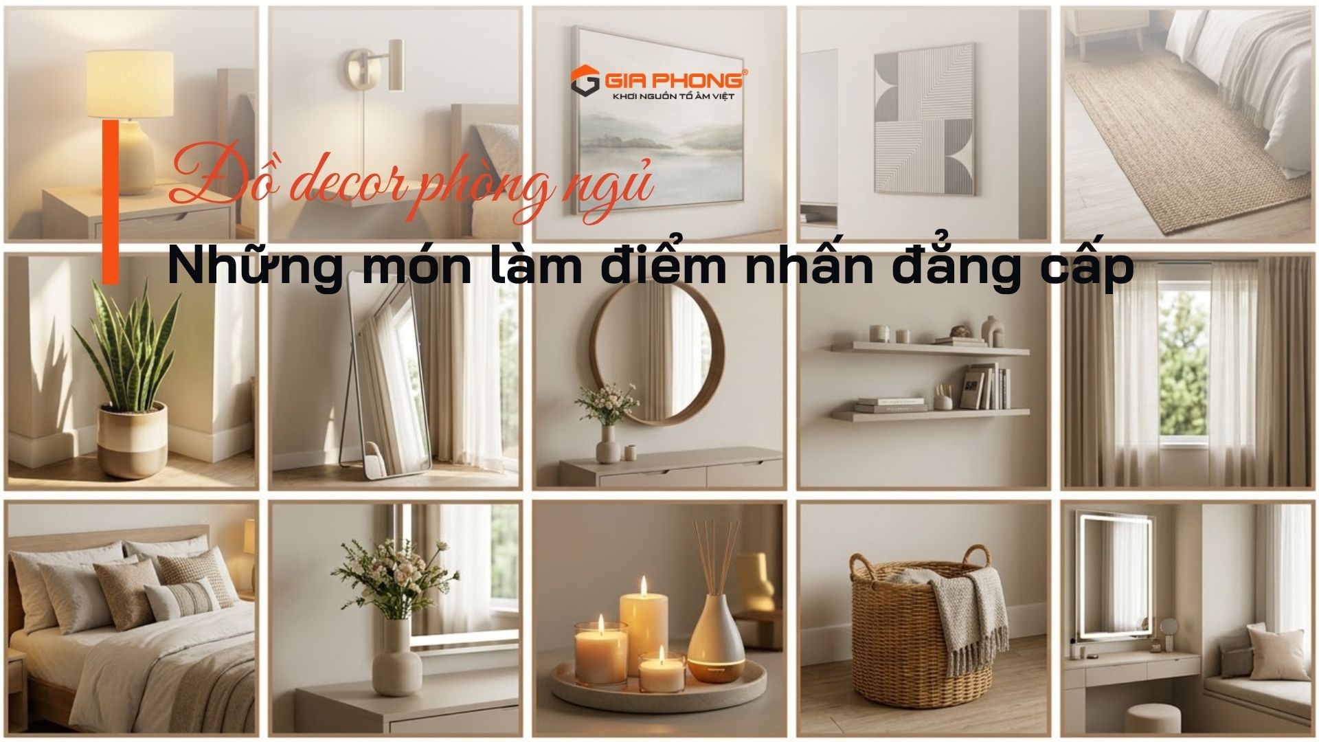 Tham khảo top món đồ decor phòng ngủ đẹp