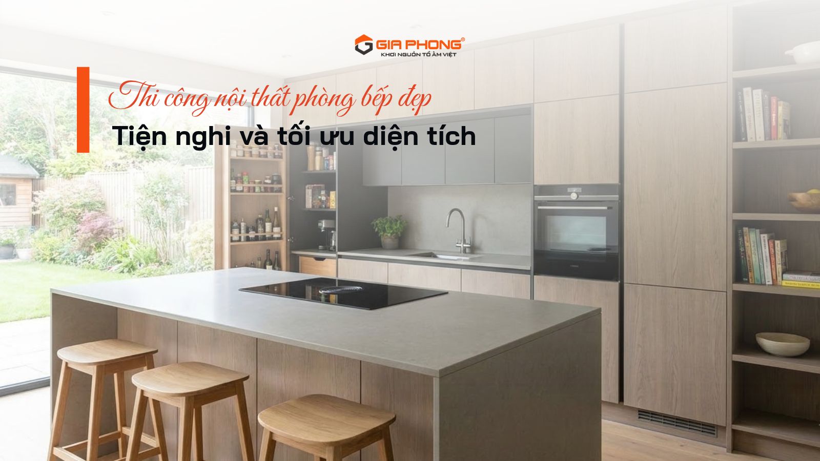 Thi công nội thất phòng bếp đẹp