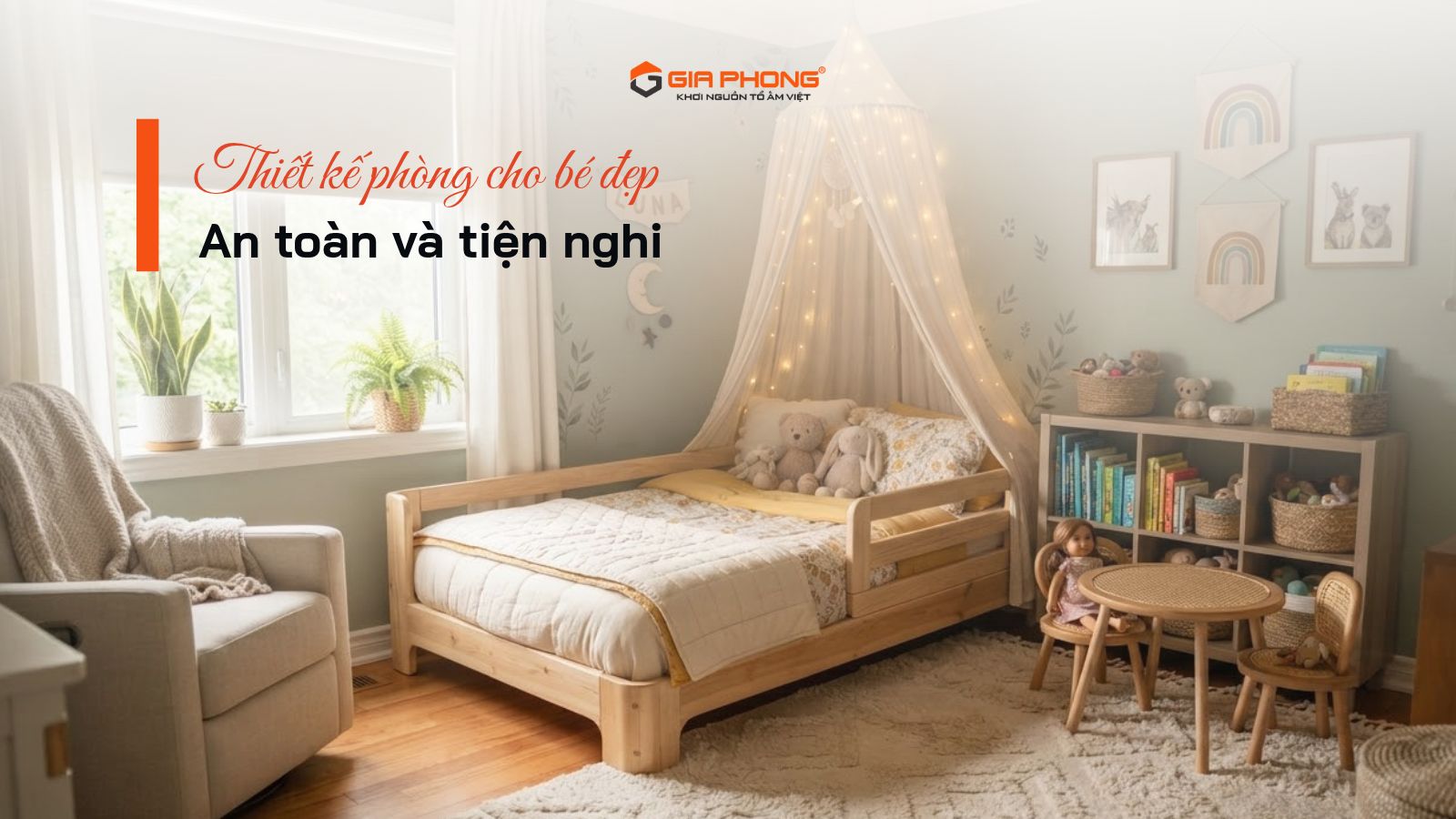 Thiết kế phòng cho bé đẹp, an toàn và tiện nghi