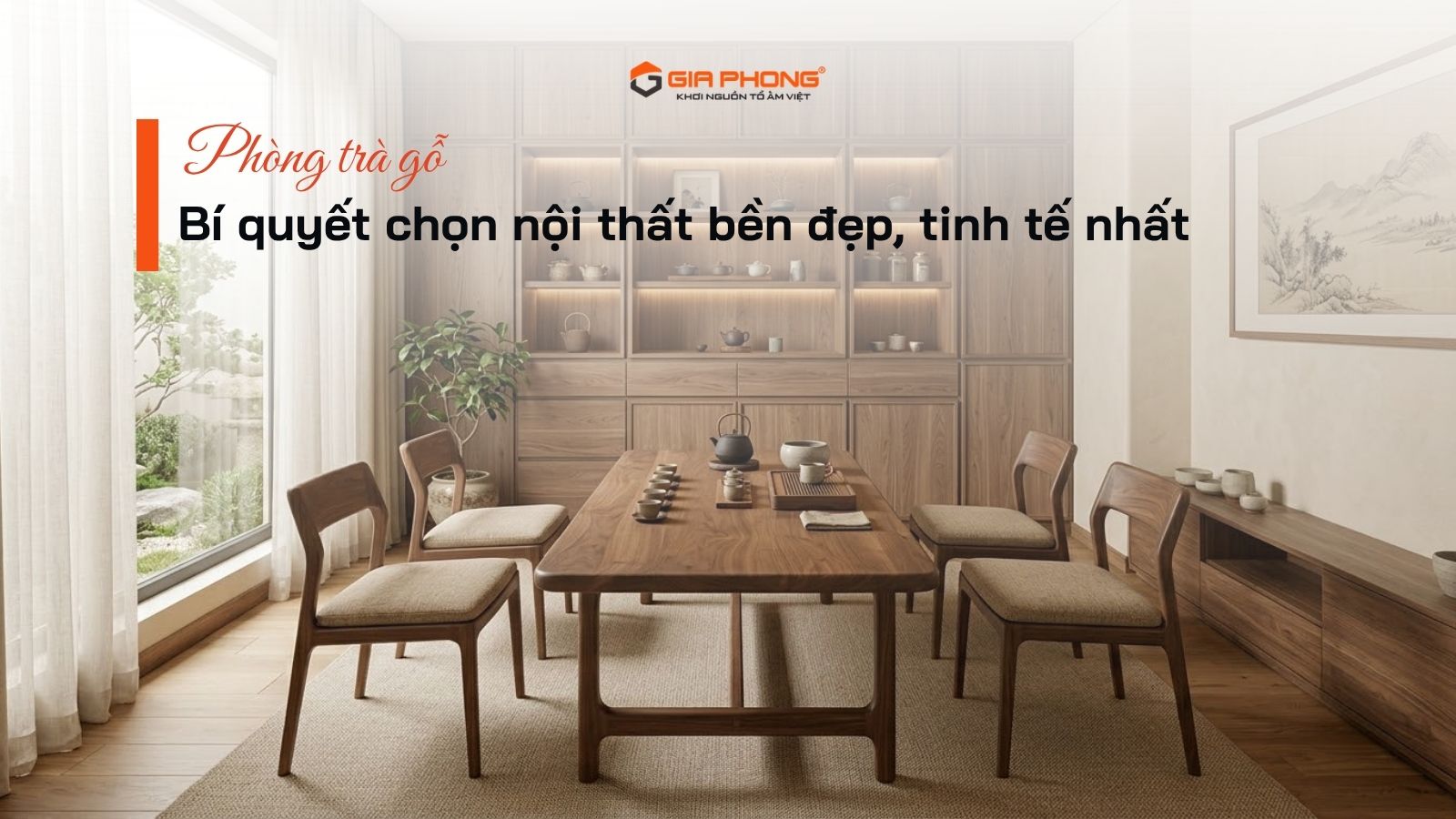Phòng trà gỗ: Bí quyết chọn nội thất bền đẹp, tinh tế nhất - 1