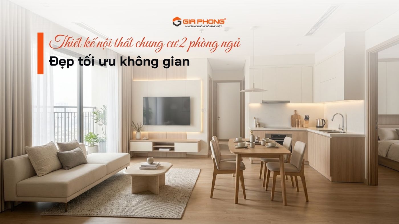 Thiết kế nội thất chung cư 2 phòng ngủ đẹp tối ưu không gian - 3