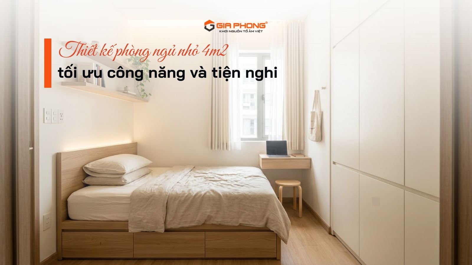 Bí quyết thiết kế phòng ngủ nhỏ 4m2 tối ưu công năng - 1